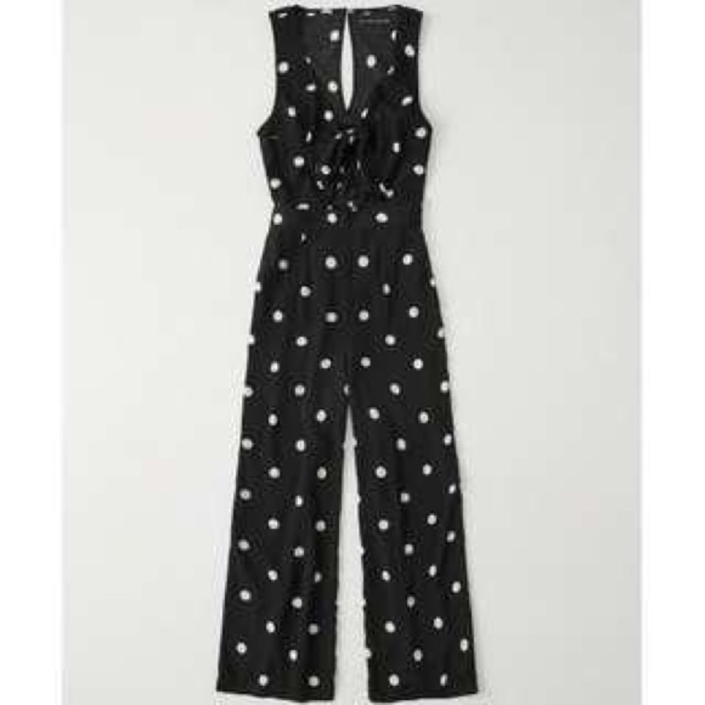 Abercrombie & Fitch knot front poka dot jumpsuit - Picture 3 of 5